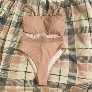 2 piece swimsuit removable and adjustable straps